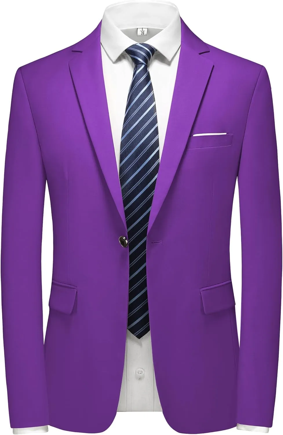 Men's Suit Slim Fit 2-Piece Tuxedo Set - Ideal for Prom and Wedding, Includes Blazer Jacket, Pants, and Tie