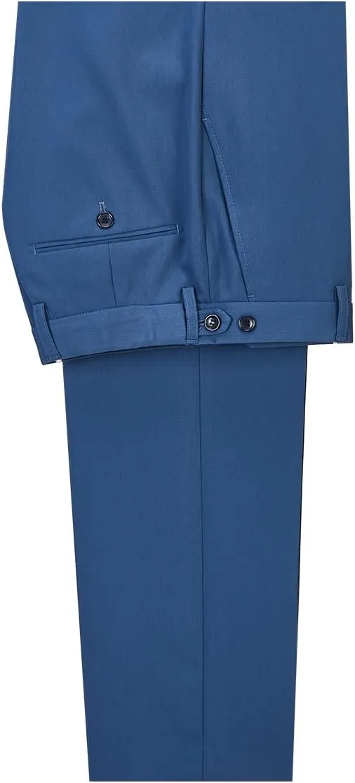 Mens Suits Slim Fit 2 Piece Men's Solid Color Tuxedo one Button Shawl Collar Jacket Vest and Pants