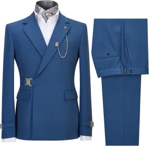Mens Suits Slim Fit 2 Piece Men's Solid Color Tuxedo one Button Shawl Collar Jacket Vest and Pants