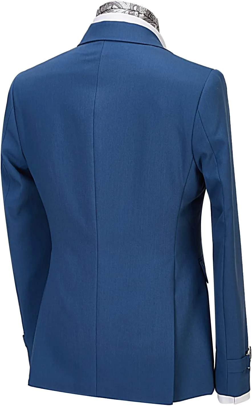 Mens Suits Slim Fit 2 Piece Men's Solid Color Tuxedo one Button Shawl Collar Jacket Vest and Pants