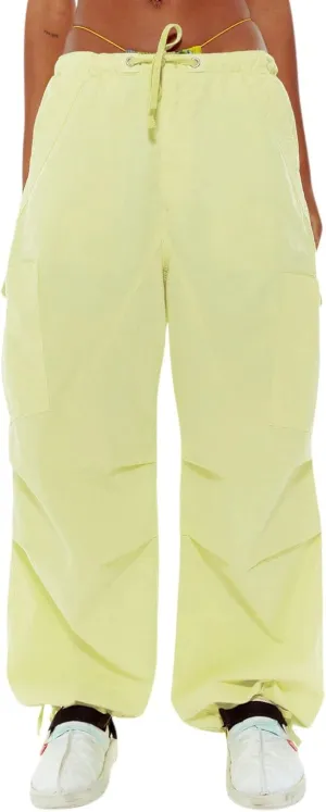 Miyaomn Women's Baggy Low Waist Parachute Cargo Pants Solid Casual Drawstring Adjustable Bottom Joggers Trousers with Pockets
