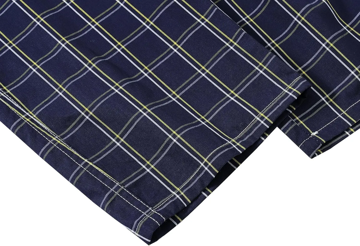 MoFiz Men's Pajama Bottom Pants Sleepwear Lounging Relaxed House PJS Pants with Drawstring Button Fly 3-Pack