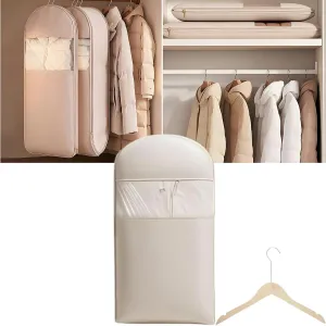 Otherwise Garment Bag, Space Saving Hanging Garment Bag with Self Compression Zipper,Dust Cover Clothes Bags for Down Coat,Space Saver Closet Organizers, for Closet Storage (Pink, L)