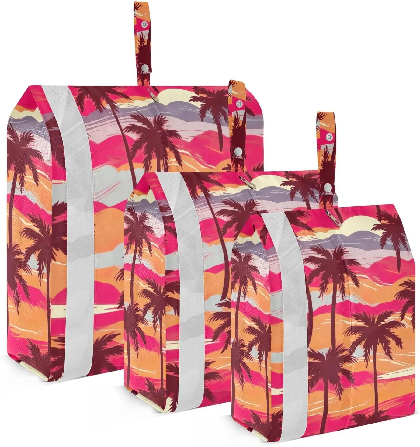 Palm Beach Sunset Packing Cubes Lightweight Luggage Organizer with Handle Travel Organizer Bags for Travel Clothes Suitcase