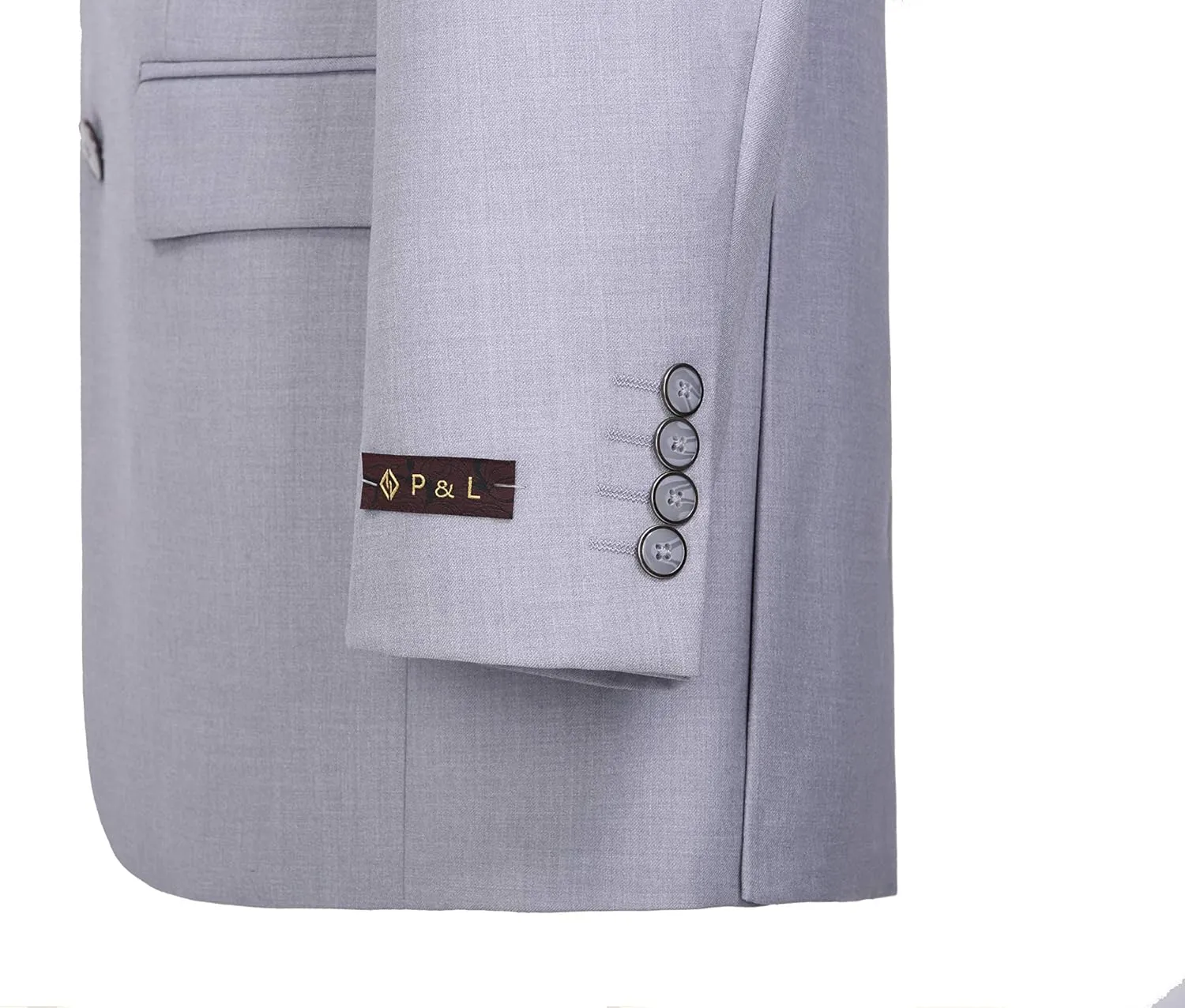 P&L Men's Premium Classic Fit 2 Piece Suit, 2 Button Blazer Jacket & Pants for Big and Tall, Daily Wear, Business & Wedding