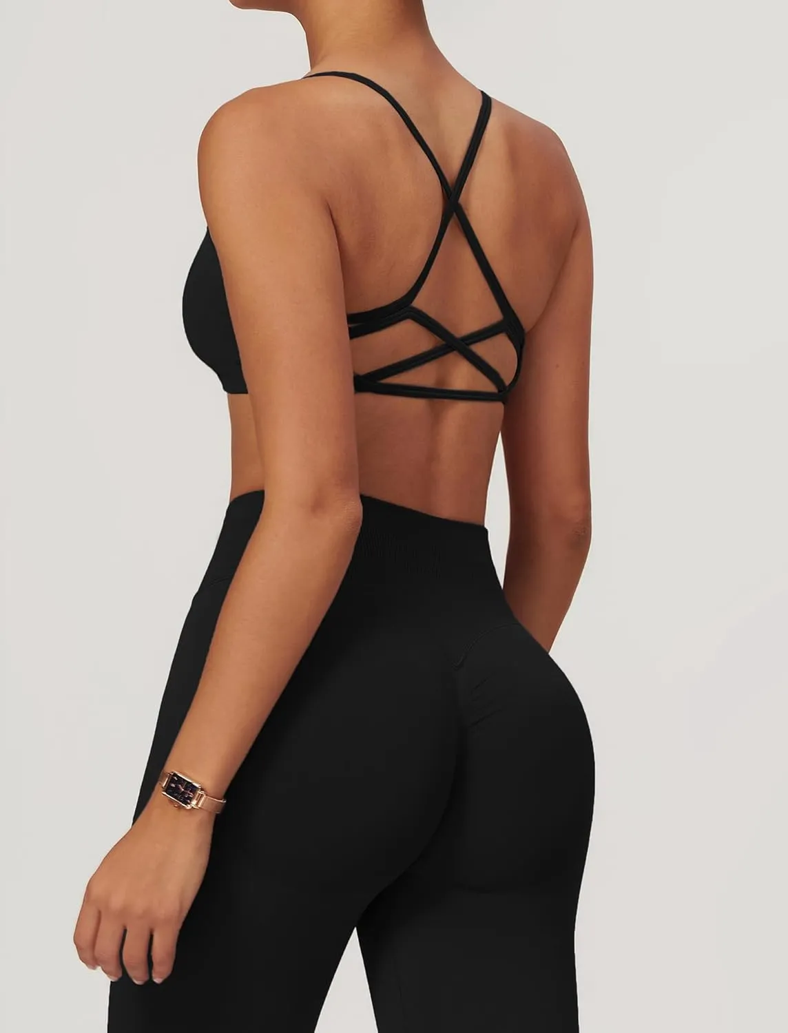 Pilates workout sets for women, Cross Back Sports Bra and High waist arm lift Leggings Running sets for women