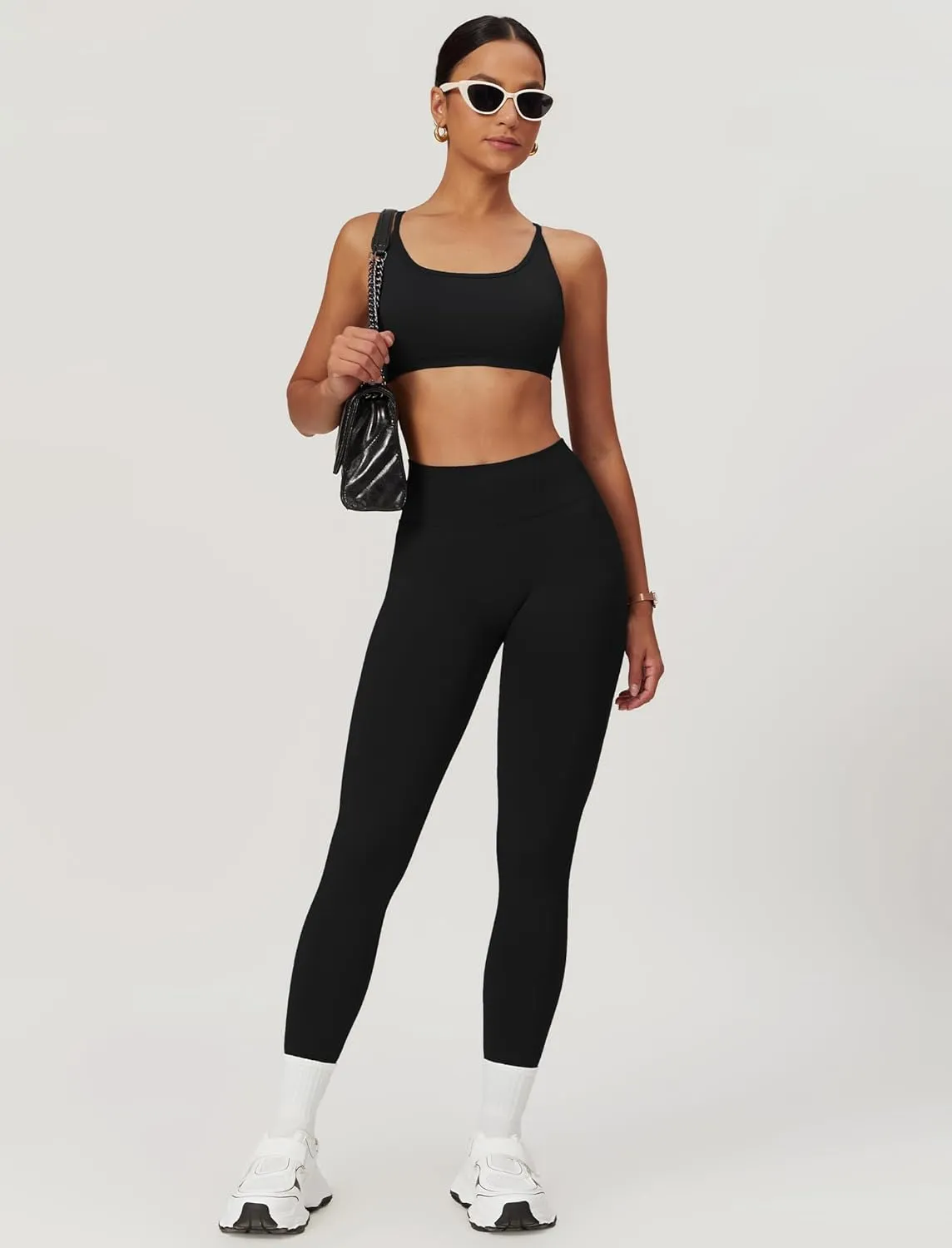 Pilates workout sets for women, Cross Back Sports Bra and High waist arm lift Leggings Running sets for women