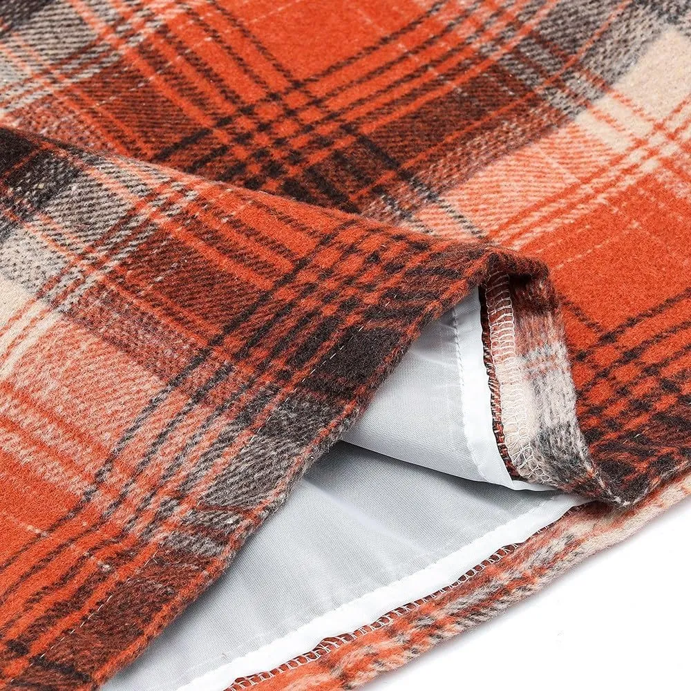 Plaid Skirts for Women Fall High Waisted Wool Christmas Skirts Y2k Sexy Tight Bodycon Mini Tartan Pencil Skirt