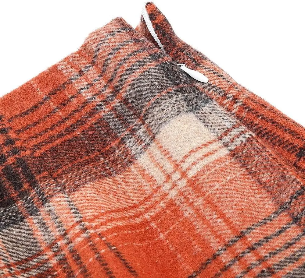 Plaid Skirts for Women Fall High Waisted Wool Christmas Skirts Y2k Sexy Tight Bodycon Mini Tartan Pencil Skirt