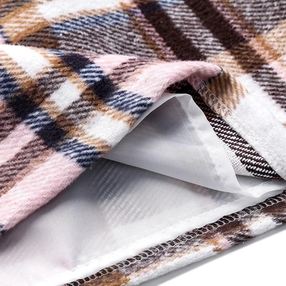 Plaid Skirts for Women Fall High Waisted Wool Christmas Skirts Y2k Sexy Tight Bodycon Mini Tartan Pencil Skirt