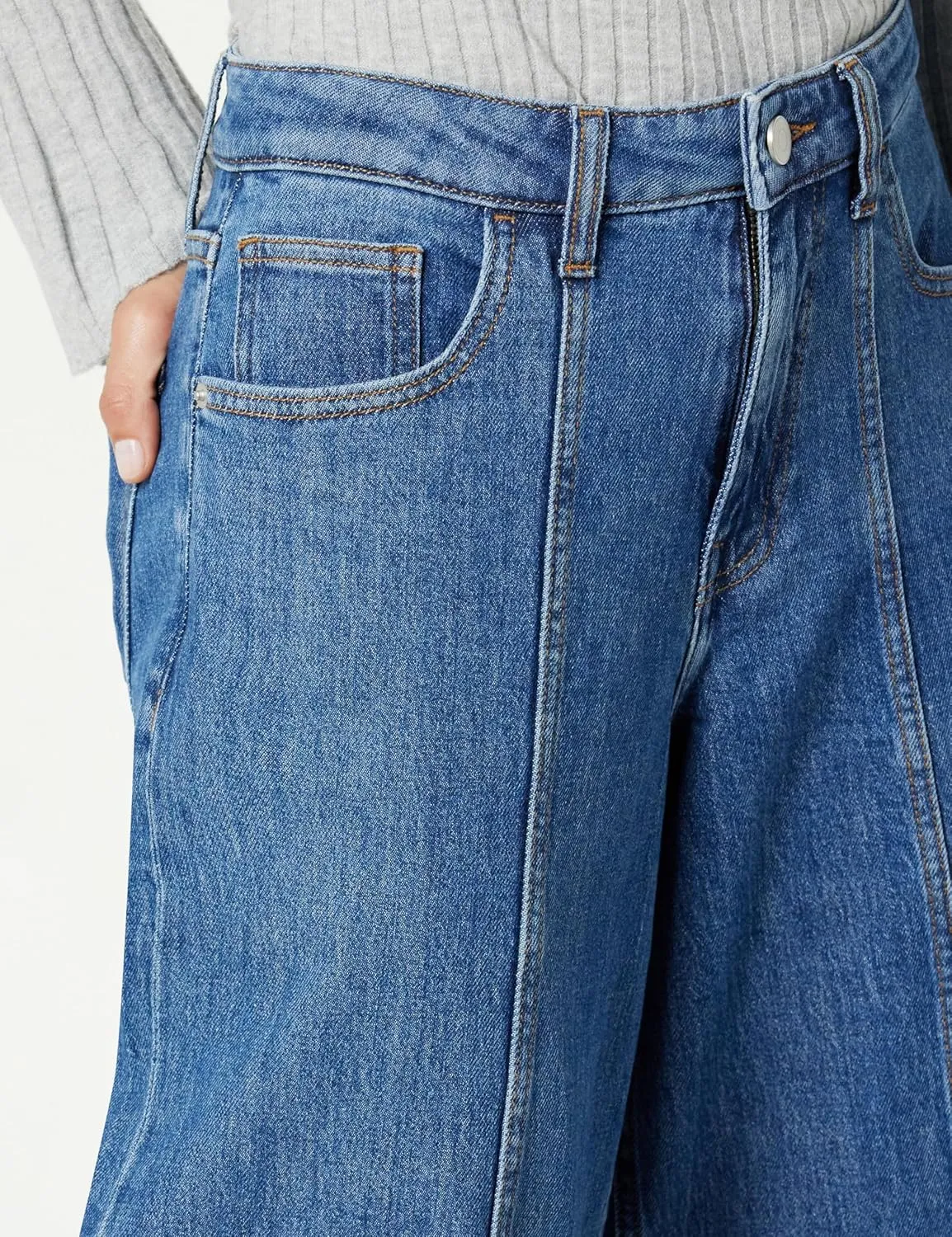 Plus Size Wide Leg Jeans for Women High Waist Relaxed Fit Classic Baggy Flare Jeans Denim Pants 2023