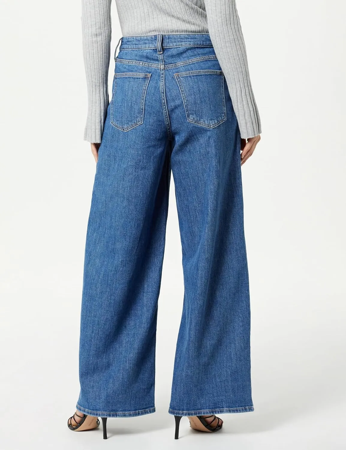 Plus Size Wide Leg Jeans for Women High Waist Relaxed Fit Classic Baggy Flare Jeans Denim Pants 2023