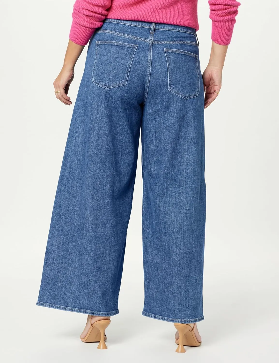 Plus Size Wide Leg Jeans for Women High Waist Relaxed Fit Classic Baggy Flare Jeans Denim Pants 2023