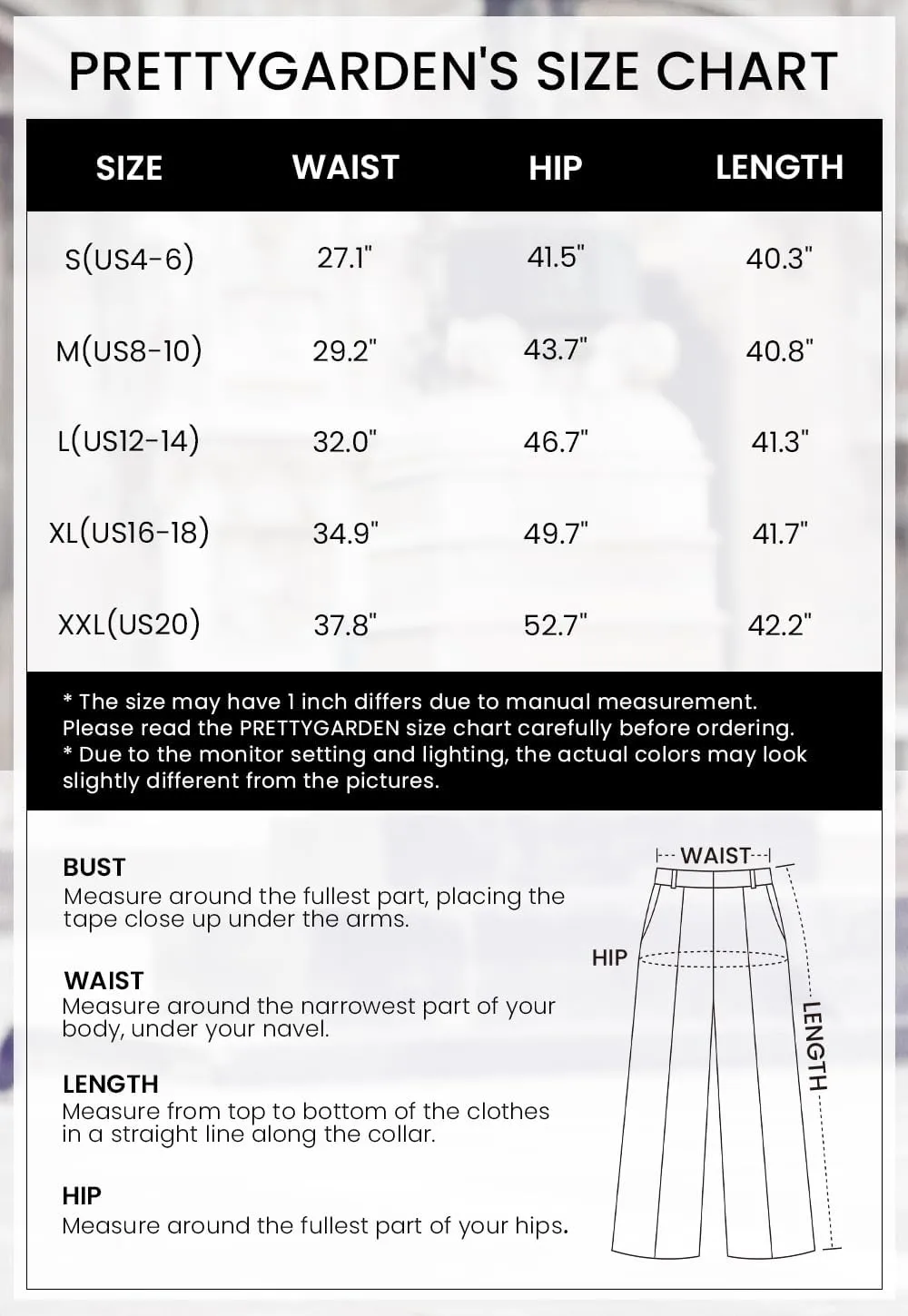 PRETTYGARDEN Women's Summer Elastic High Waisted Work Pants Straight Leg Dressy Business Casual Trousers Slacks Pockets