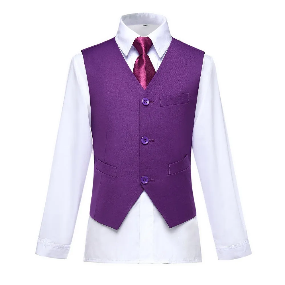 Purple Kid Boys Classic 5 Piece Boys Suits