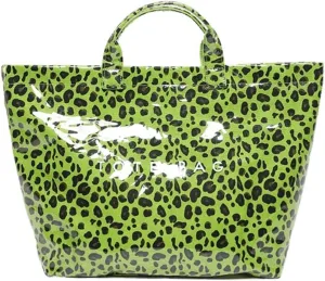 PVC Tote Bags for Women Letter Print Tote Bag Large Clear Plastic Cheetah Print Bag Top Handed Bags