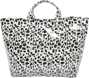 PVC Tote Bags for Women Letter Print Tote Bag Large Clear Plastic Cheetah Print Bag Top Handed Bags