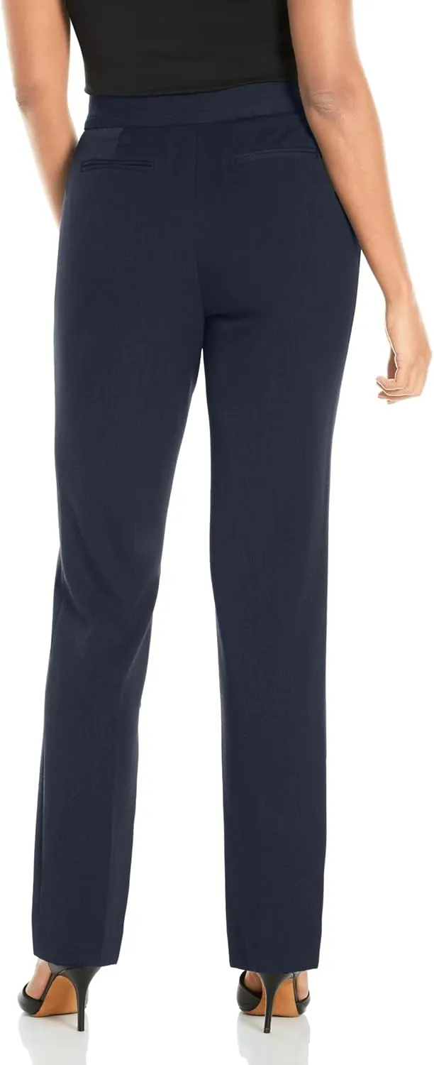 Rafaella Women's Curvy Fit Gabardine Slim Leg Pant