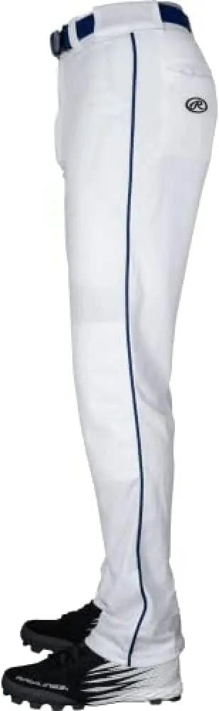 Rawlings Semi-Relaxed Full Length Baseball Pant | Solid & Piped Options | Youth Sizes | Multiple Colors