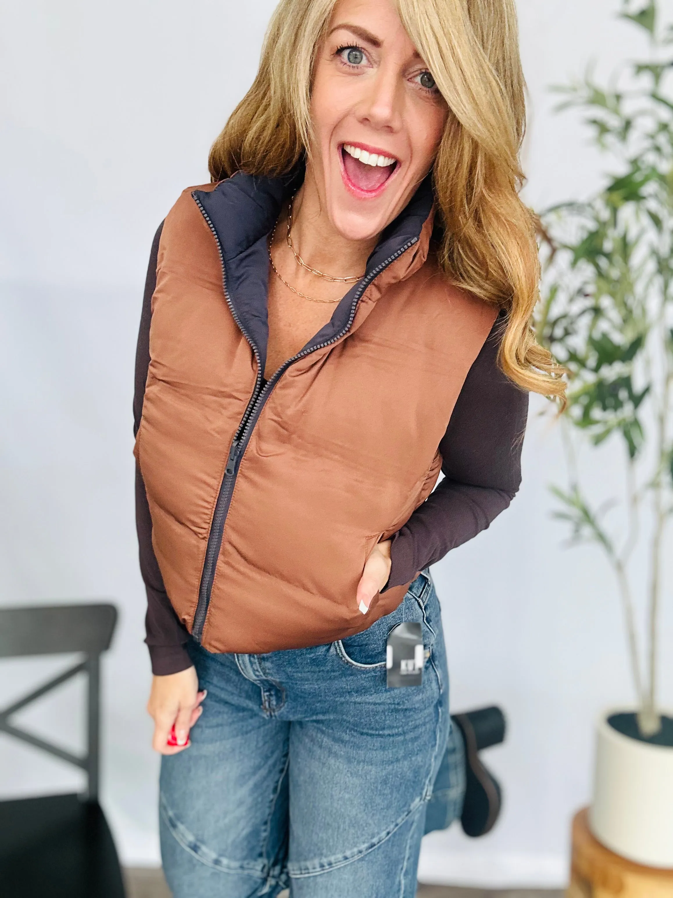 Reversible Puffer Vest - Two Looks in One