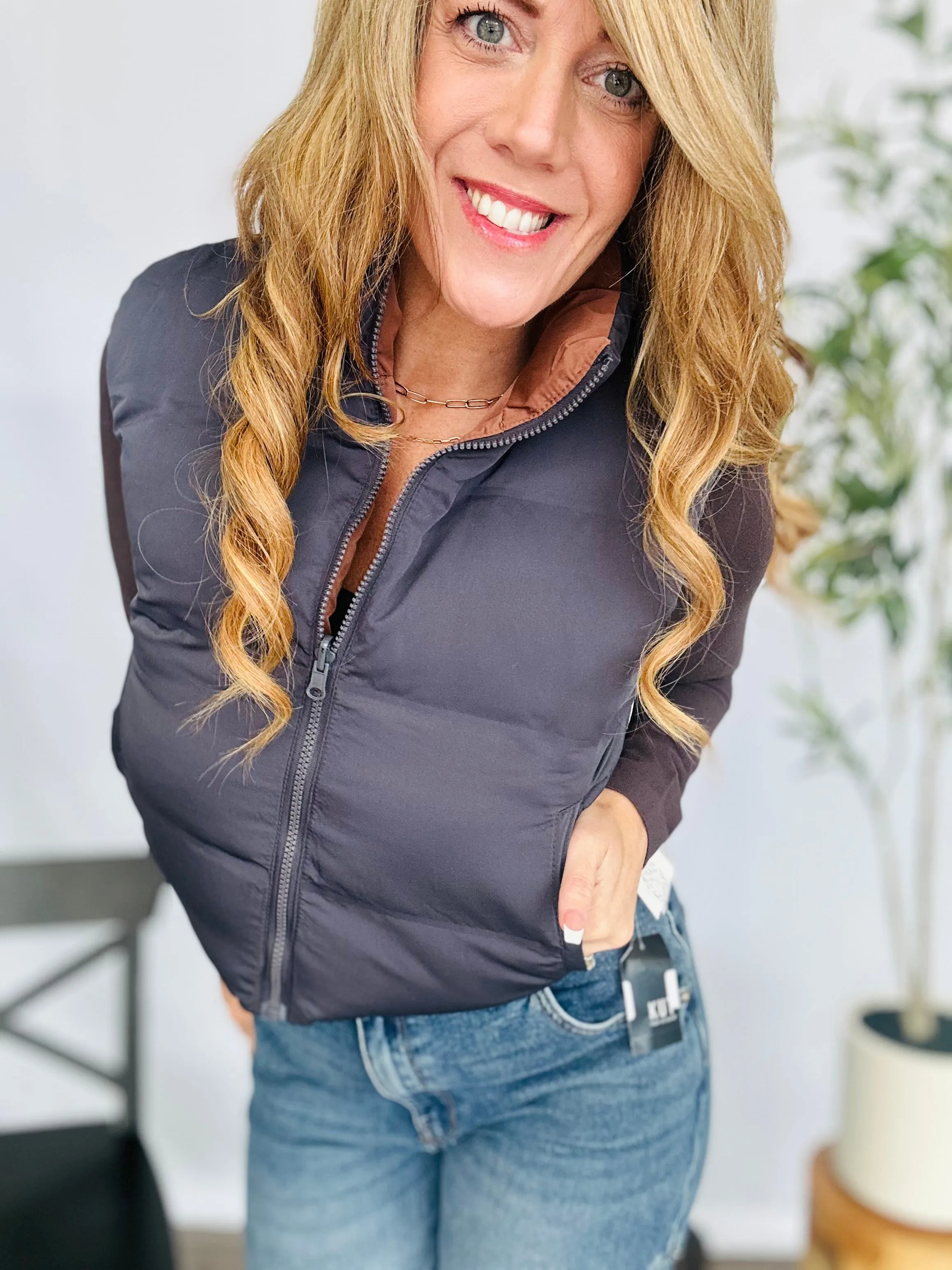 Reversible Puffer Vest - Two Looks in One