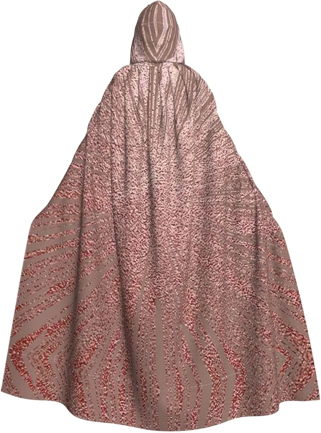 Rose Gold Pink Print Hooded Cloak Wizard Cape Halloween Witch Costume For Men Women Cosplay Party Capes