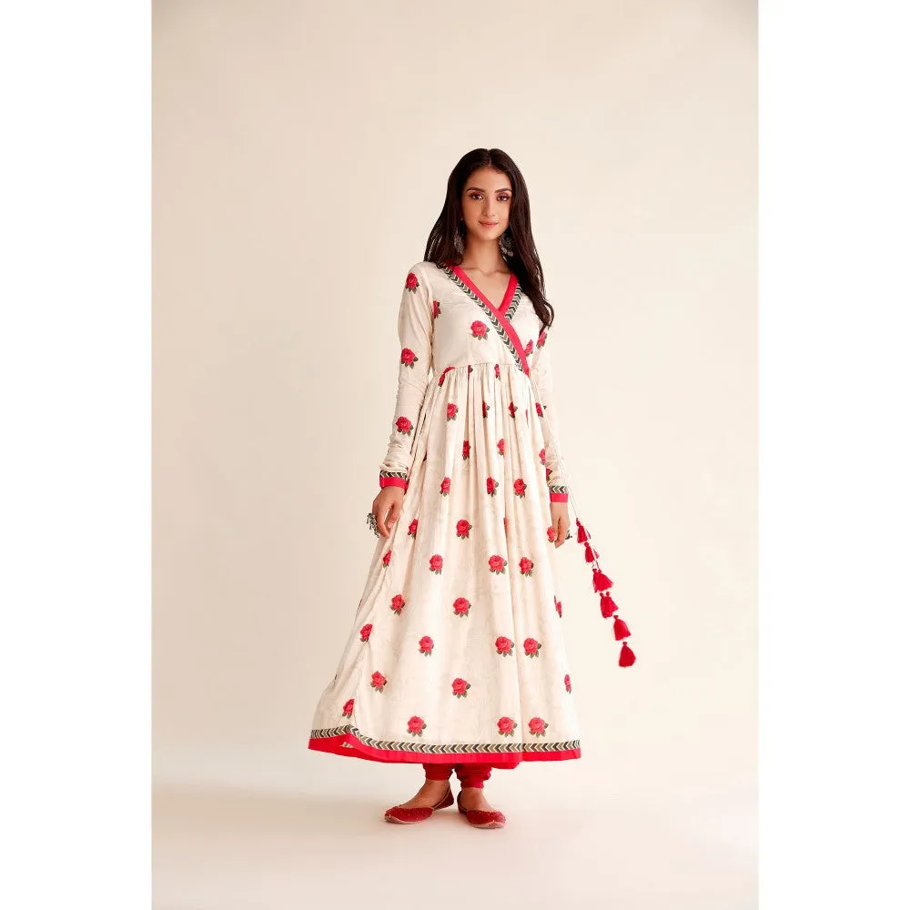 Roze Jashn Chanderi Angrakha (Set of 3)