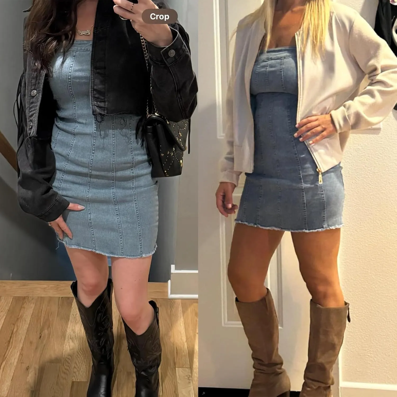 Sexy Denim Strapless Dresses for Women Y2K Jeans Corset Backless Tube Bodycon Mini Dress Clubwear