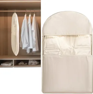 Space Saving Hanging Garment Bag, Space Saver Closet Organizers with Compression Zipper, Dust Cover Clothes Bags for Down Coat, for Closet Storage