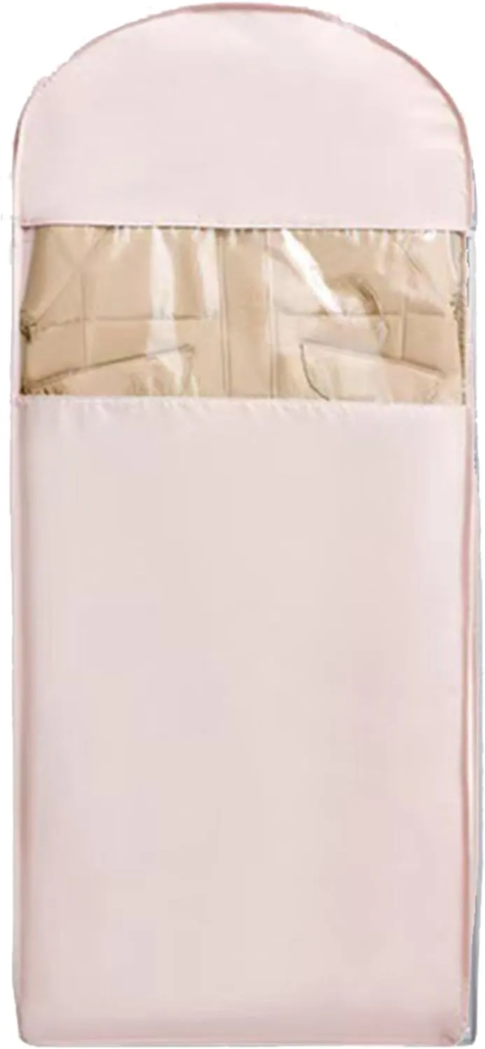 Space Saving Hanging Garment Bag with Self Compression Zipper, Garment Bags for Hanging Clothes, Multiple Sizes Space Saver Closet Organizers (Pink,X-Large)