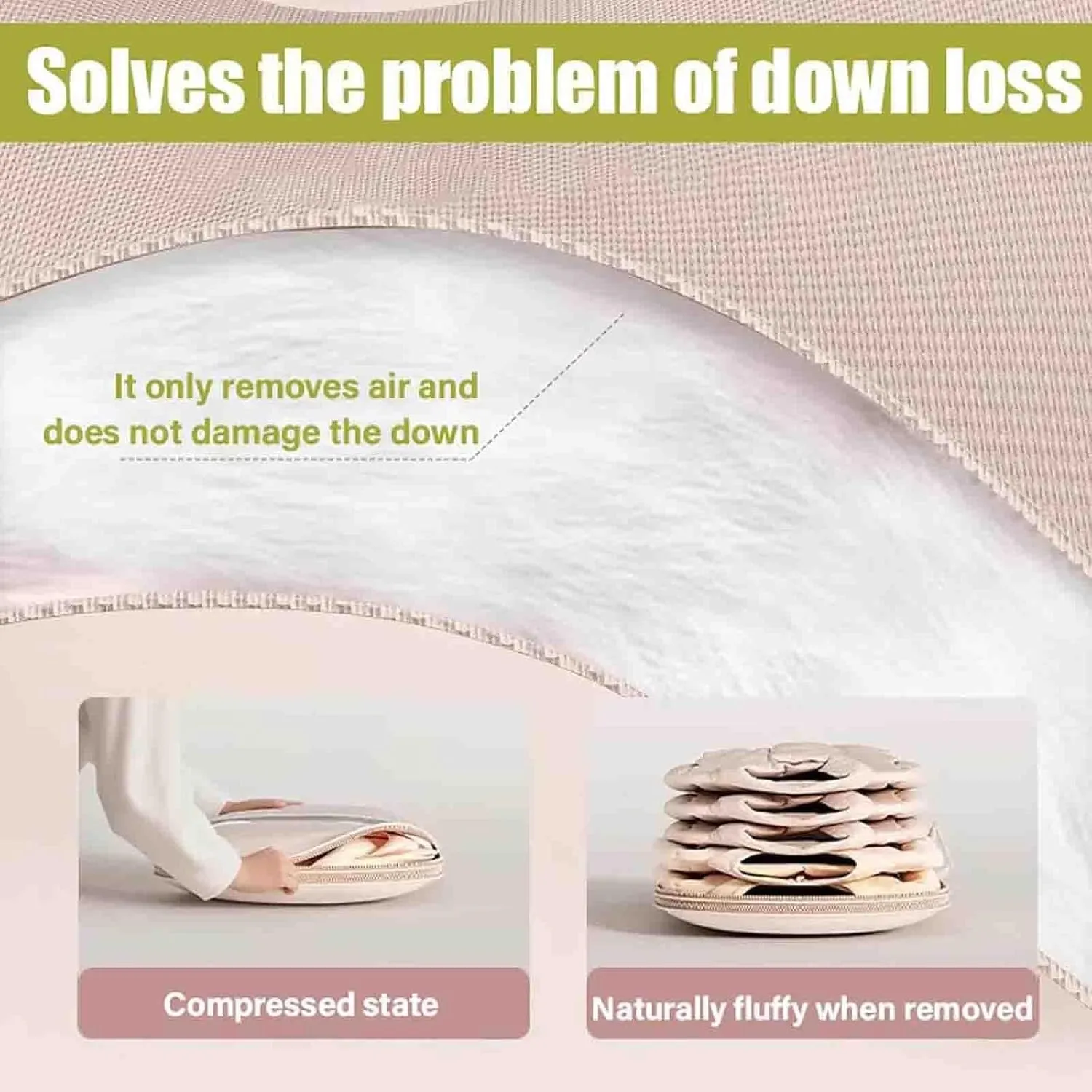 Space Saving Hanging Garment Bag with Self Compression Zipper, Space Saver Closet Organizers, Dust Cover Clothes Bags for Down Coat (Pink, X-Large)