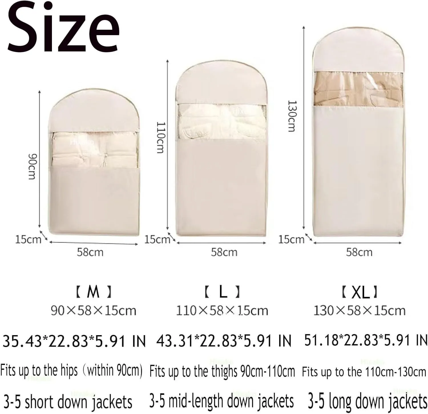 Space Saving Hanging Garment Bag with Self Compression Zipper,Winter Coat Storage,Dust Cover Clothes Bags for Down Coat (Pink, M)