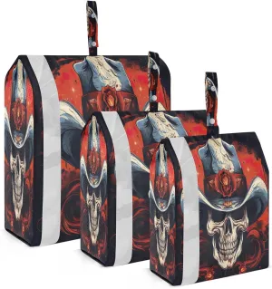SPRIPORT Skulls 3 Set Compression Packing Cubes for Travel Lightweight Luggage Organizer Bags for Carry on Suitcase Travel Cubes for Woman Man Clothes Vacation