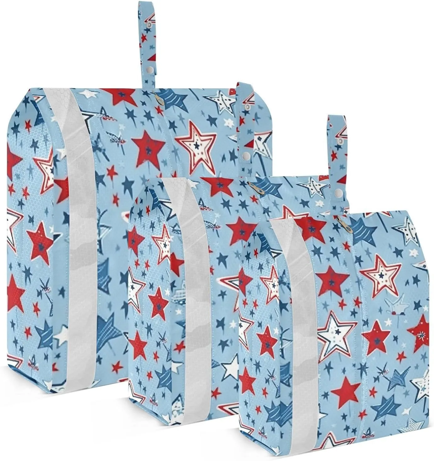 Stars Patriotic Packing Cubes Lightweight Luggage Organizer with Handle Travel Organizer Bags for House Home Clothes