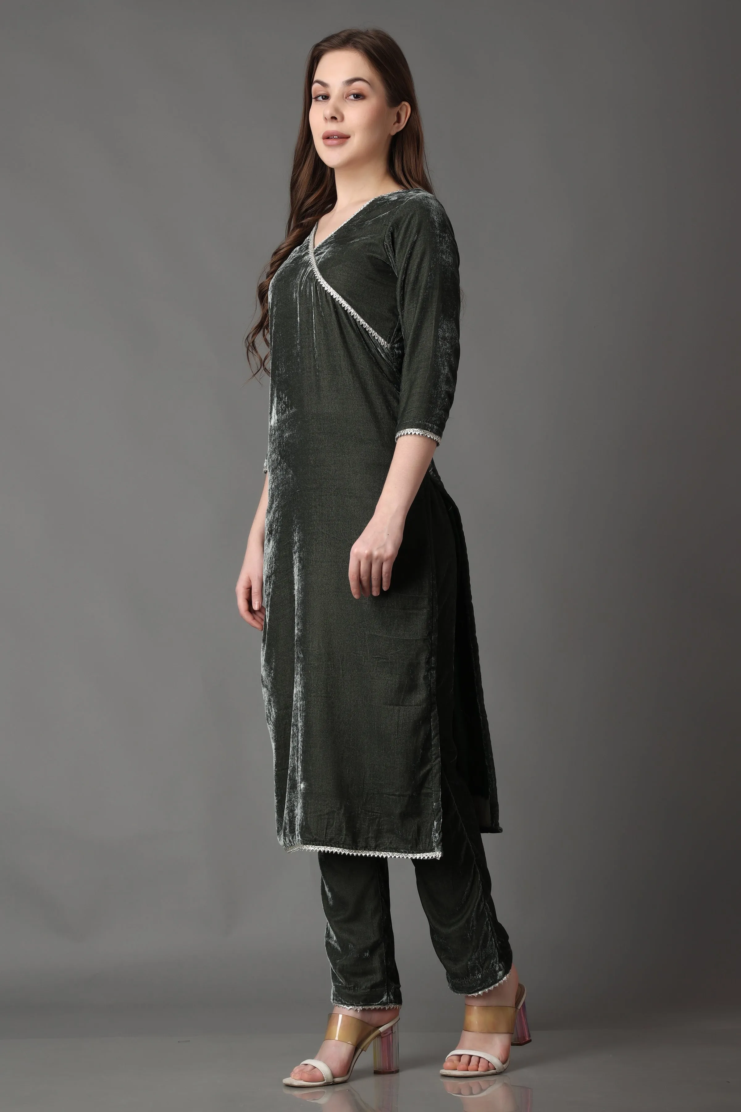 Stellar Green Velvet Suit