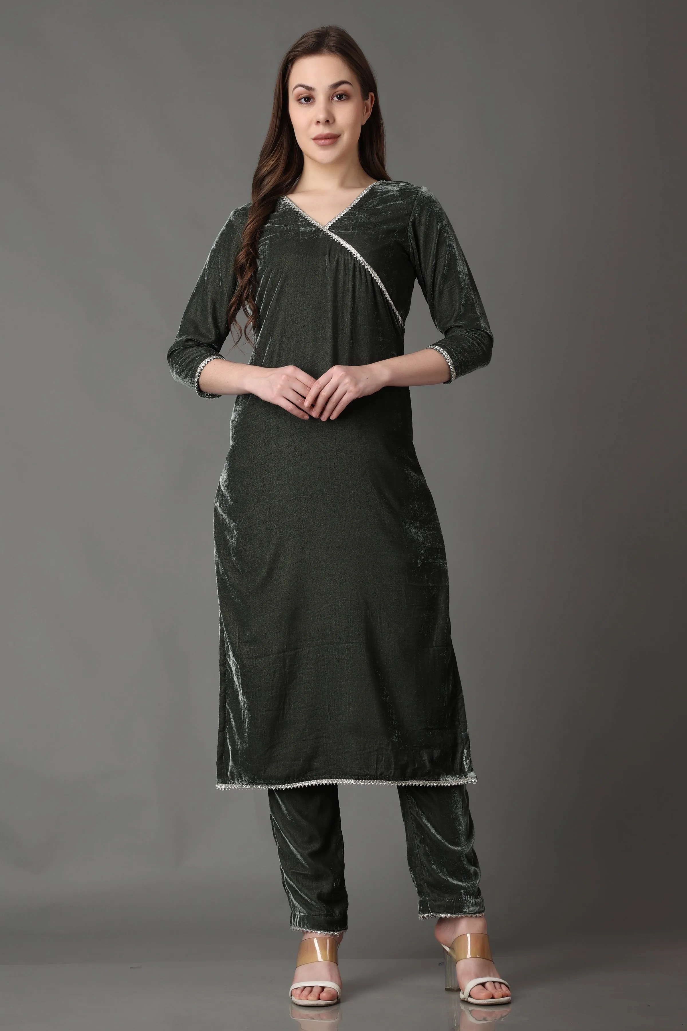 Stellar Green Velvet Suit