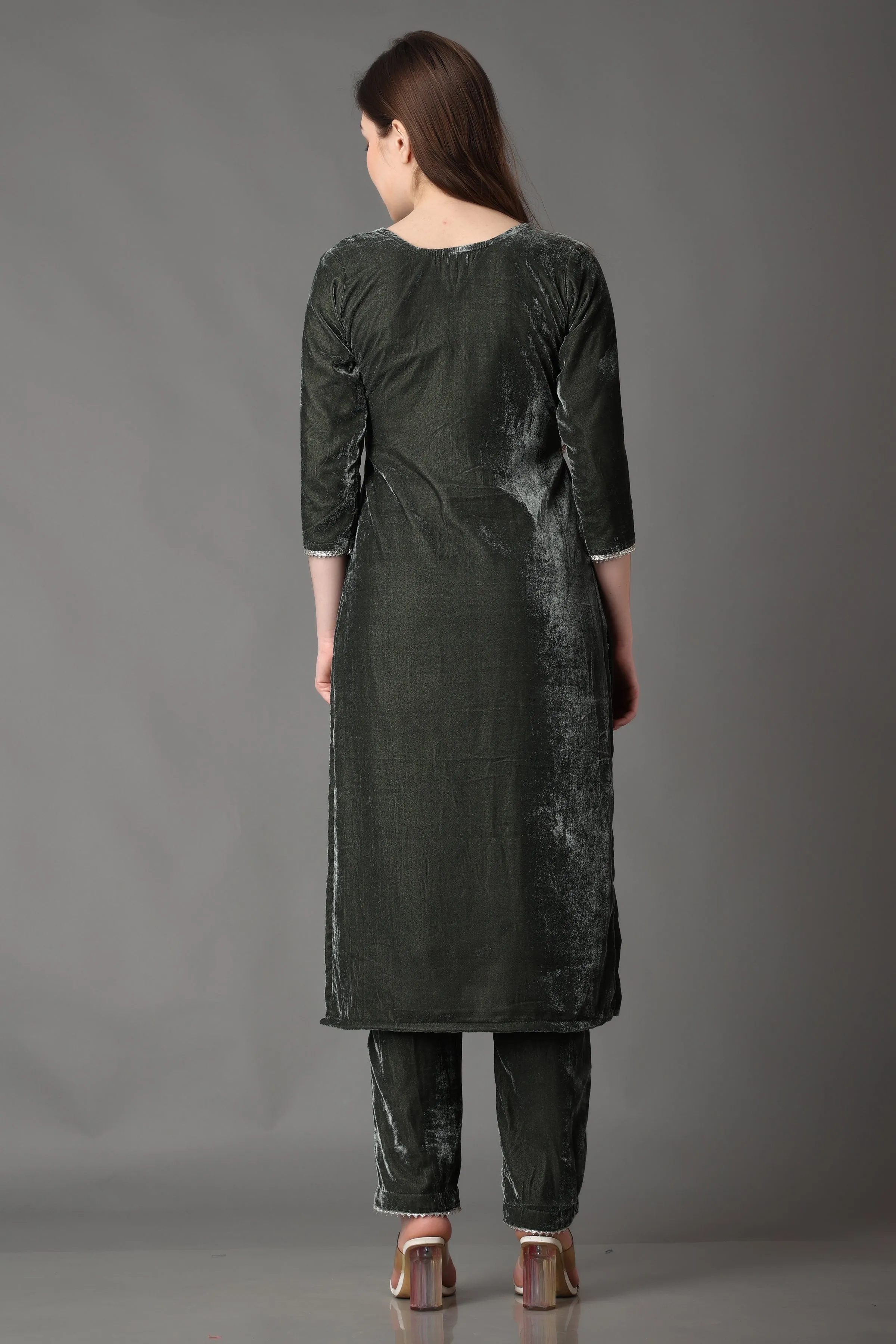 Stellar Green Velvet Suit