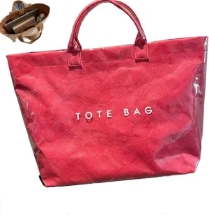 Stellaya Tote Bag, Women's PVC Kraft Paper Tote Bag, Stellaya Womens Letters Print Tote Bags