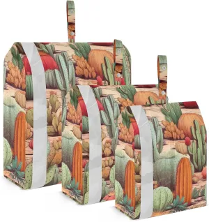 Succulents Flower Cactus Packing Cubes Lightweight Luggage Organizer with Handle Travel Organizer Bags for Travel Clothes Suitcase