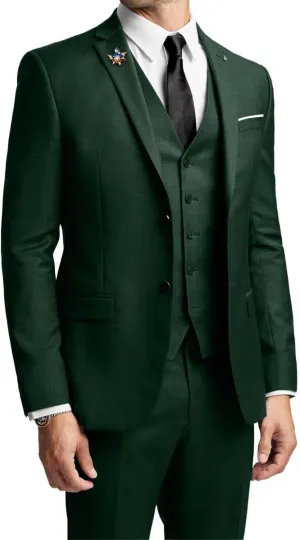 Suits for Men 3 Piece Slim Fit Casual Tuxedo Business Wedding Groom Prom Homecoming Suits Blazer Vest Pants