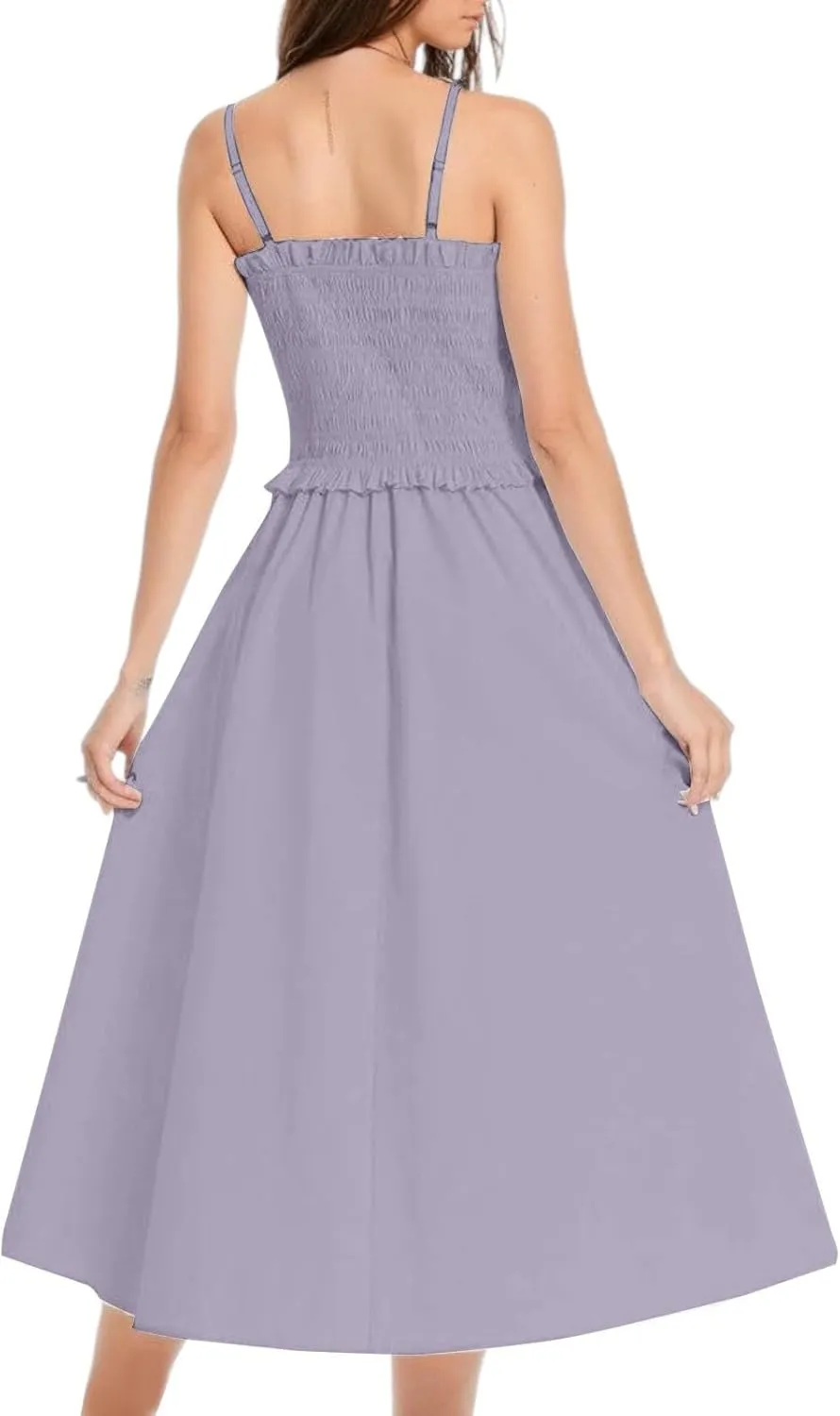 Summer Dresses for Women 2025 Trendy Strapless Beach Sundresses Smocked Waist Maxi A-Line Wedding Guest Tube Dress