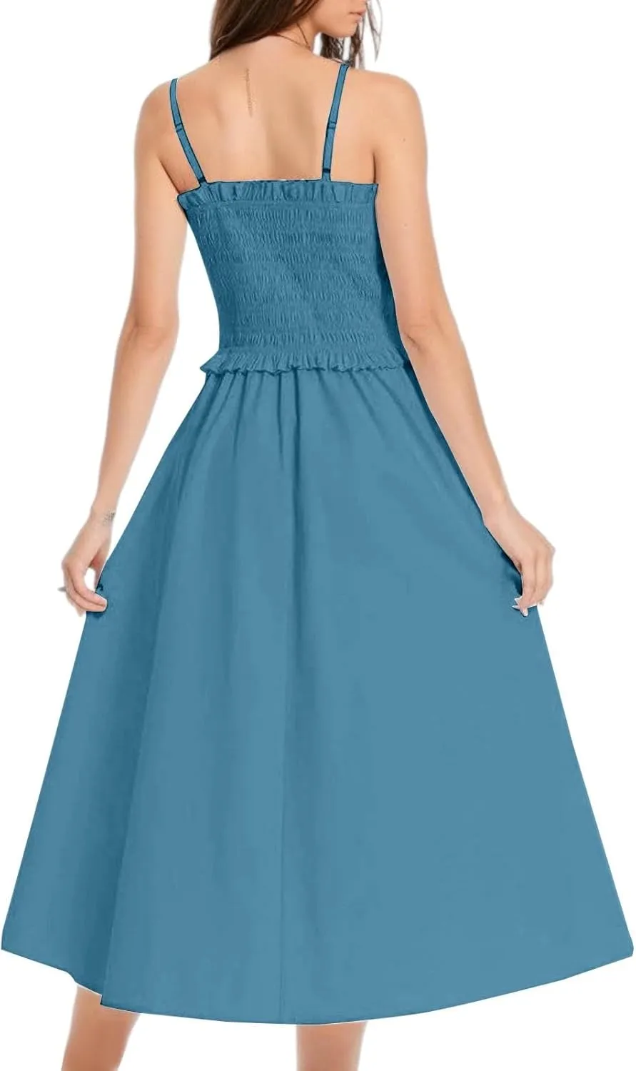 Summer Dresses for Women 2025 Trendy Strapless Beach Sundresses Smocked Waist Maxi A-Line Wedding Guest Tube Dress