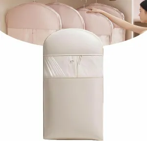 Taprinferior Hanging Garment Bag, 2025 Space Saving Hanging Garment Bag with Self Compression Zipper, Otherwise GarmentBag, Hanging GarmentBag with Self Compression Zipper(Beige, Medium)