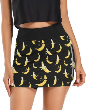Tennis Golf Skirt with Shorts Athletic Pickleball Skort Zebra Print Casual Golf Outfits Clothes