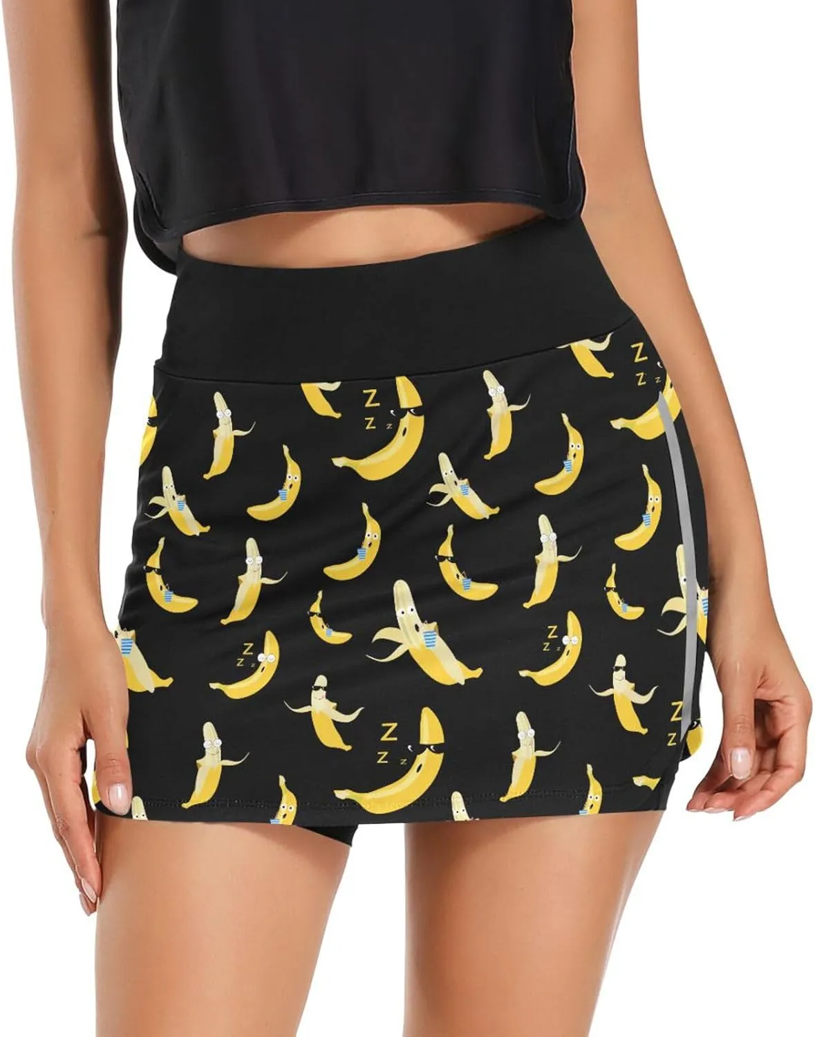 Tennis Golf Skirt with Shorts Athletic Pickleball Skort Zebra Print Casual Golf Outfits Clothes