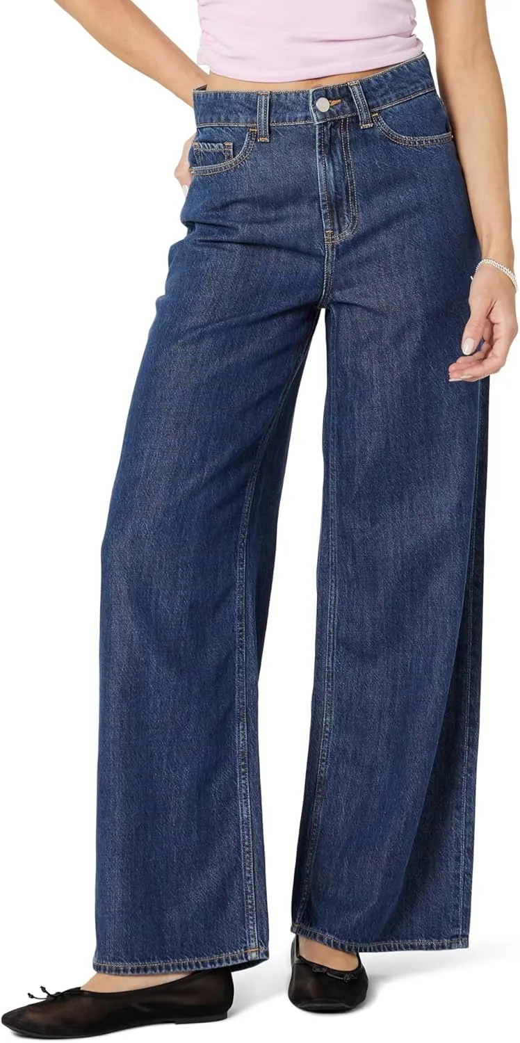 The Drop Women's Alba Wide-Leg Relaxed Denim