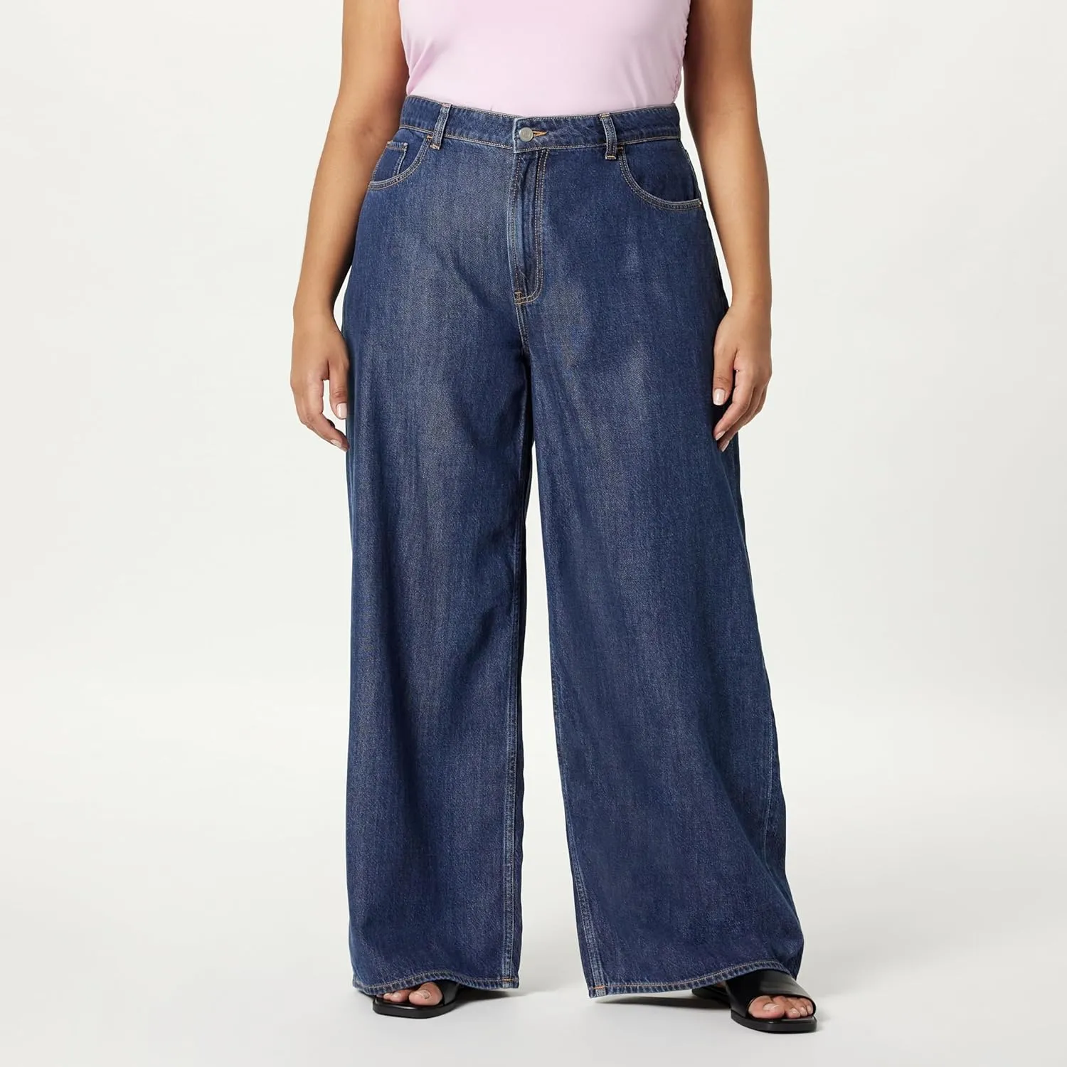 The Drop Women's Alba Wide-Leg Relaxed Denim