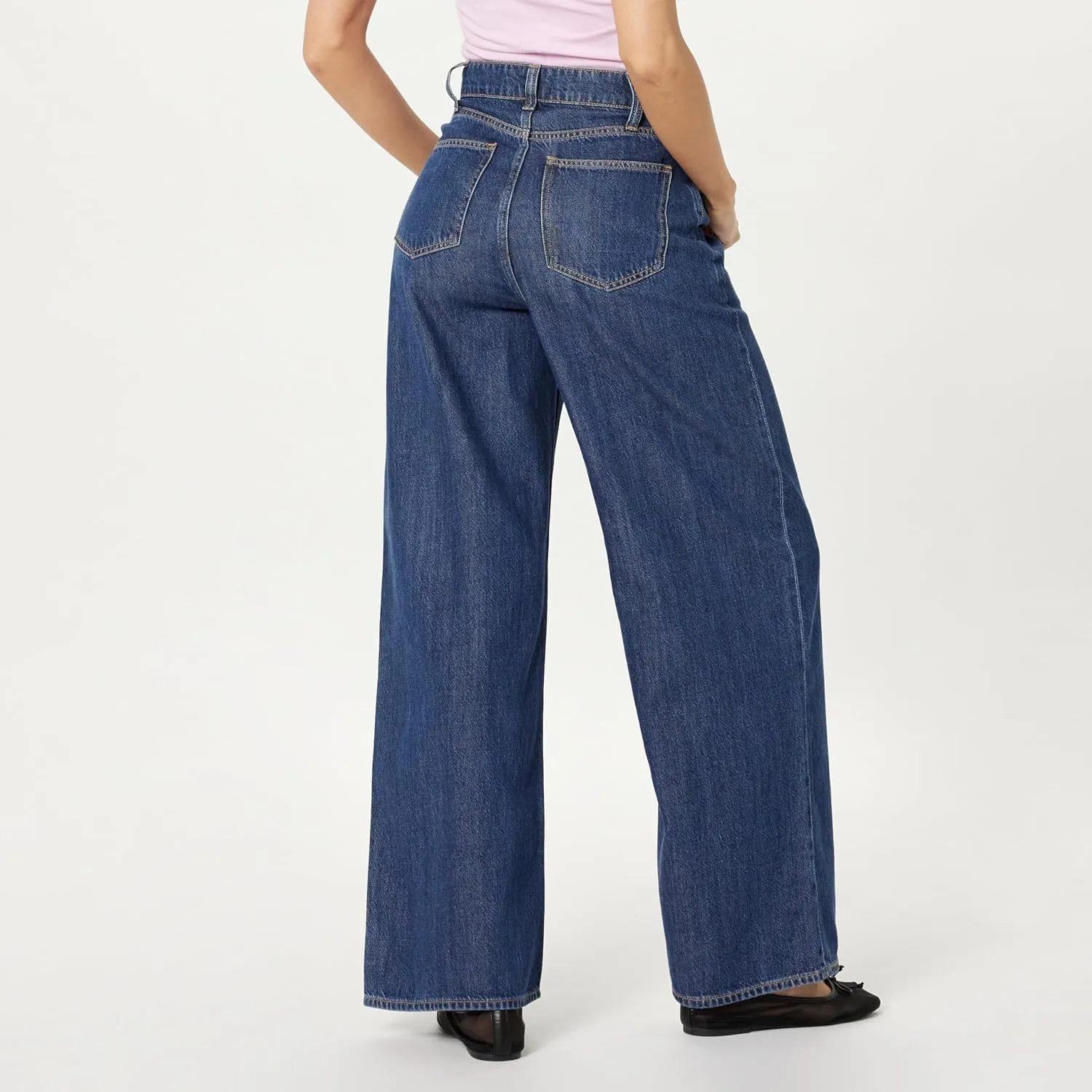 The Drop Women's Alba Wide-Leg Relaxed Denim