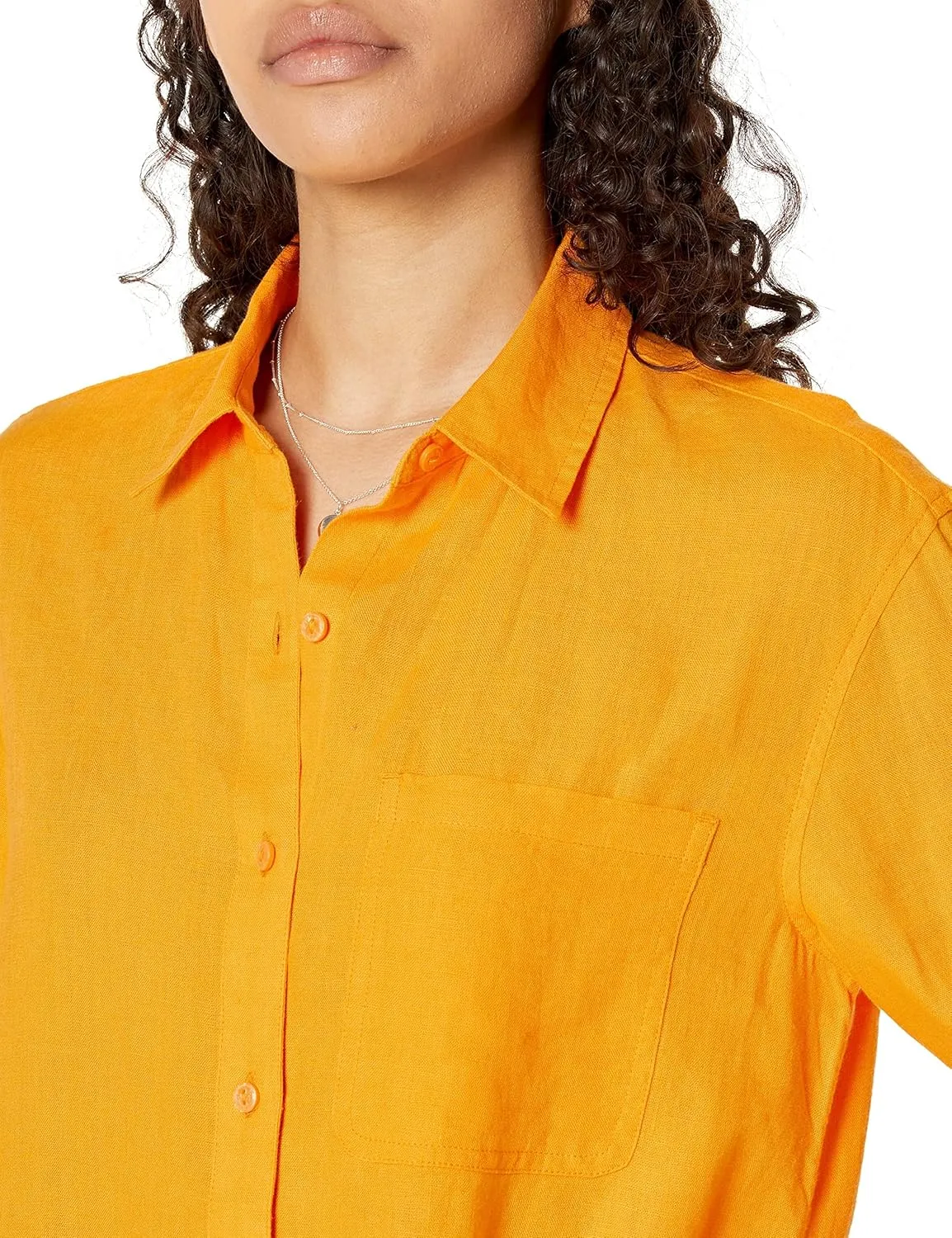 The Drop Women's Fiona Relaxed Linen Midi Shirt Dress