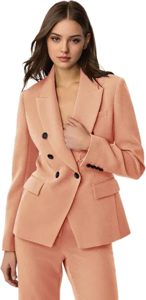 TIANMEI Womens Tuxedos 2 Piece Business Casual Suits for Women Double Breasted Pant Suits for Women Luxury Dressy Outfits